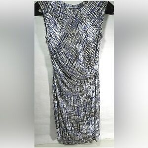 ❄️ Nic + Zoe Elegant Blue and White Patterned Dress SZ XL NWT